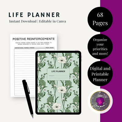 ultimate printable life planner - Leah Tecx Design