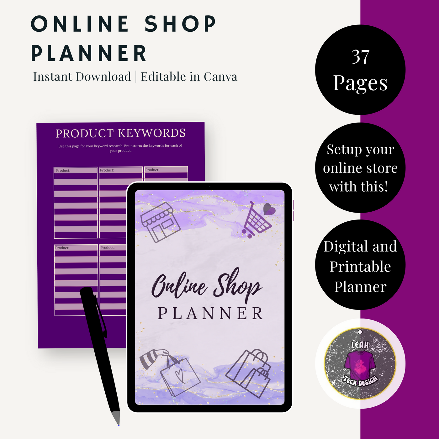 online planner - Leah Tecx Design