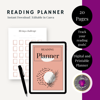digital reading planner - Leah Tecx Design
