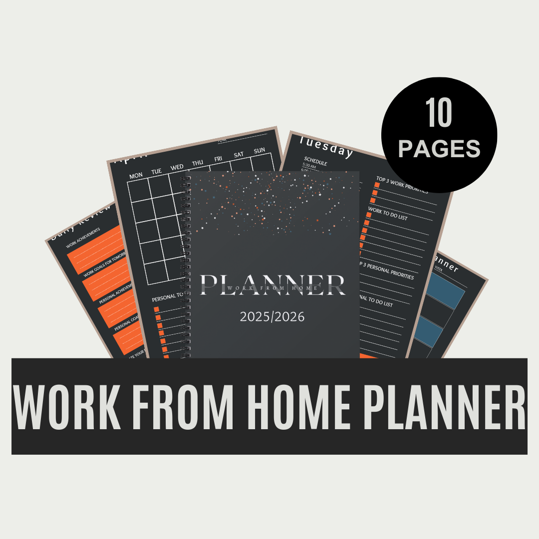 work from home planner - Leah Tecx Design