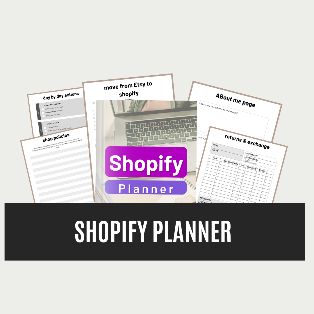 shopify planner - Leah Tecx Design