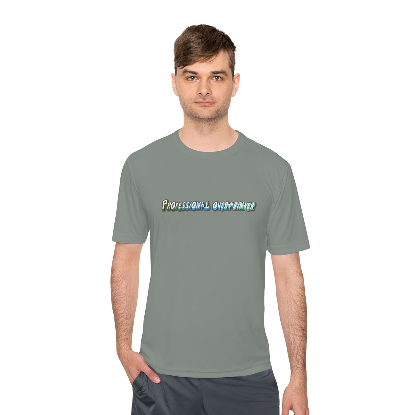 Overthinker's Active Tee: Play hard, Think harder! T-Shirt- Leah Tecx Design