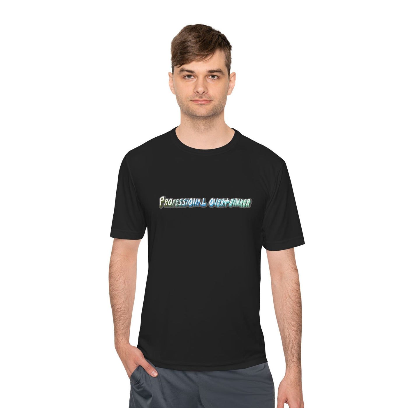 Overthinker's Active Tee: Play hard, Think harder! T-Shirt- Leah Tecx Design