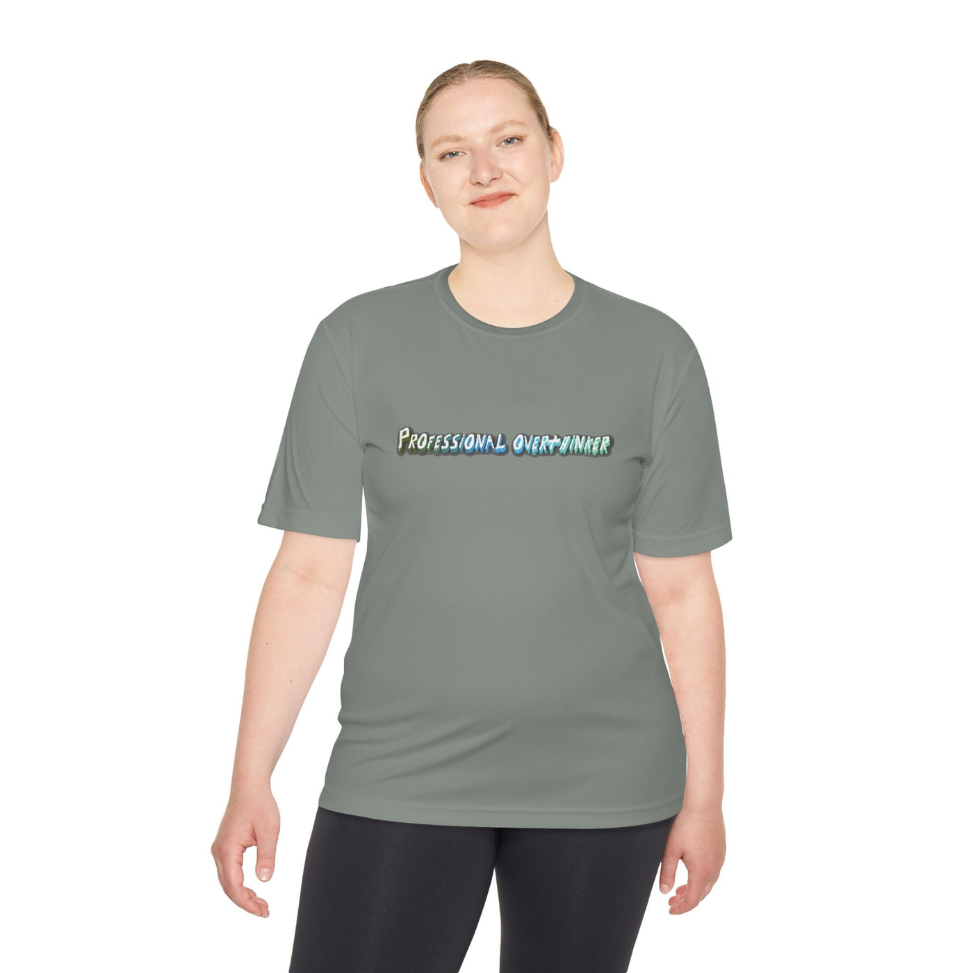 Overthinker's Active Tee: Play hard, Think harder! T-Shirt- Leah Tecx Design