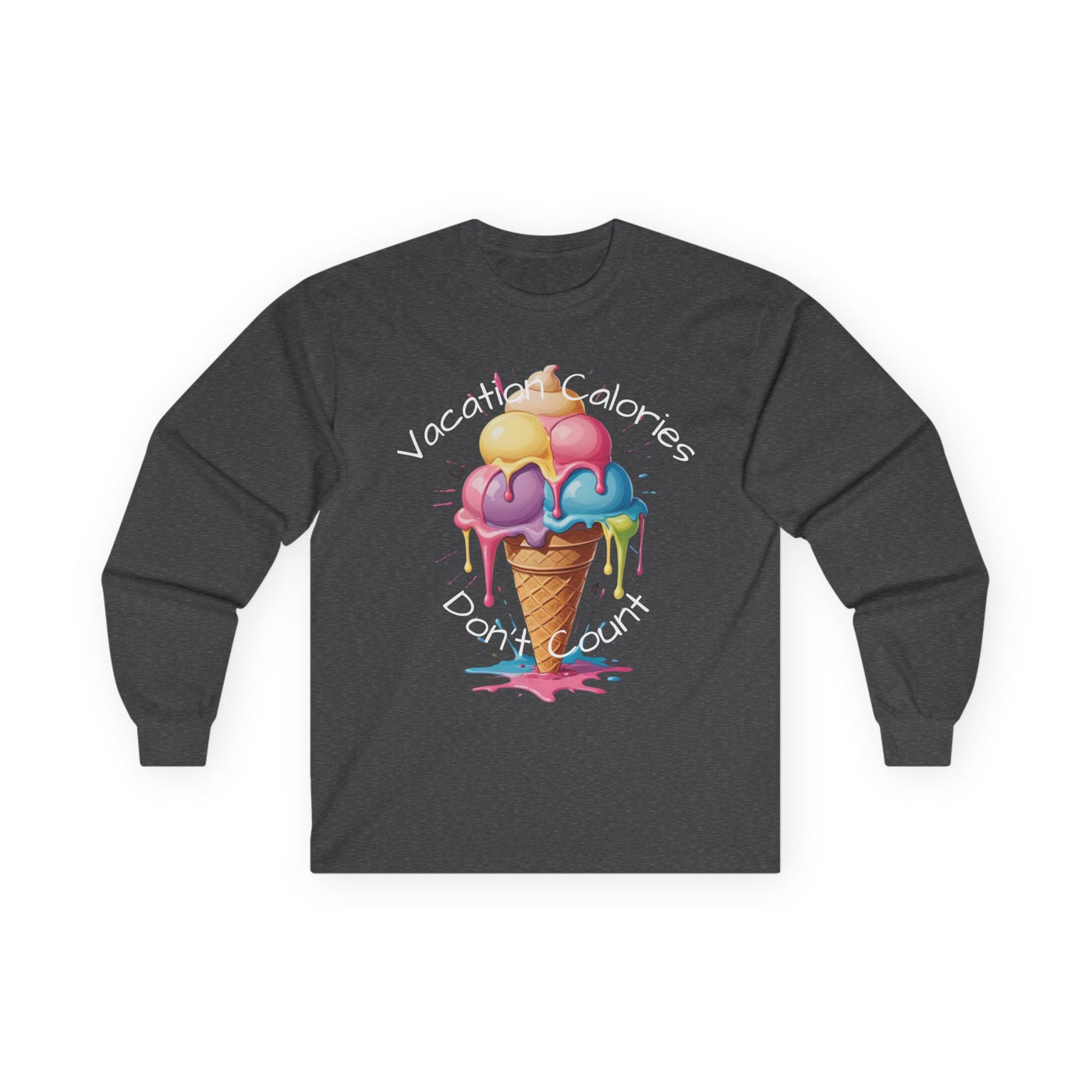 Cool Ice Cream Long Sleeve Tee - Perfect Gift for Ice Cream Lovers! Long-sleeve- Leah Tecx Design