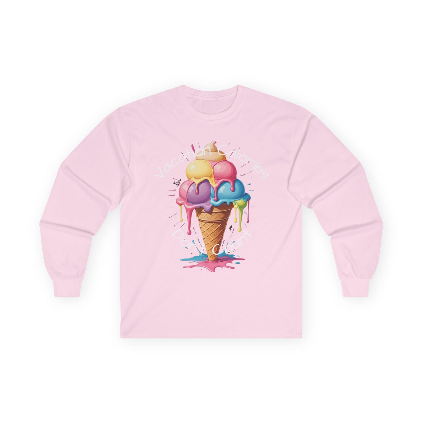 Cool Ice Cream Long Sleeve Tee - Perfect Gift for Ice Cream Lovers! Long-sleeve- Leah Tecx Design