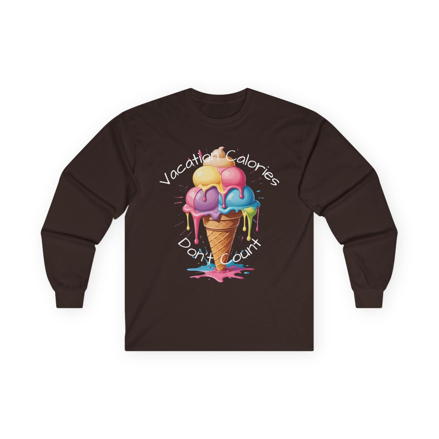 Cool Ice Cream Long Sleeve Tee - Perfect Gift for Ice Cream Lovers! Long-sleeve- Leah Tecx Design