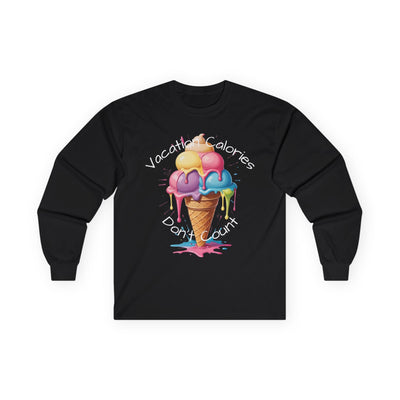 Cool Ice Cream Long Sleeve Tee - Perfect Gift for Ice Cream Lovers! Long-sleeve- Leah Tecx Design