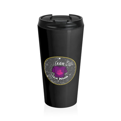 Sleek Stainless Steel Travel Mug: Your Perfect Daily Companion Mug- Leah Tecx Design