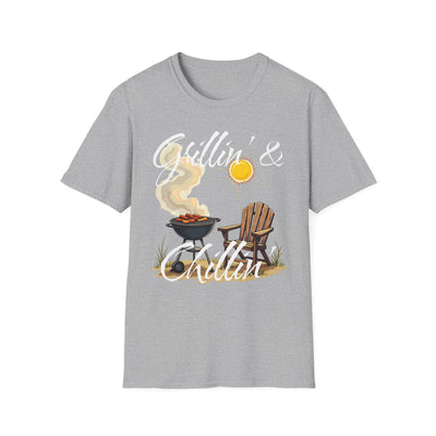 Grillin' & Chillin' Unisex Softstyle BBQ Tee - Perfect Gift for Grill Lovers! T-Shirt- Leah Tecx Design