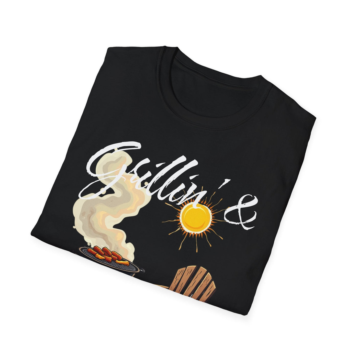 Grillin' & Chillin' Unisex Softstyle BBQ Tee - Perfect Gift for Grill Lovers! T-Shirt- Leah Tecx Design