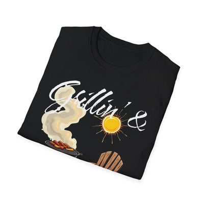 Grillin' & Chillin' Unisex Softstyle BBQ Tee - Perfect Gift for Grill Lovers! T-Shirt- Leah Tecx Design