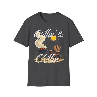 Grillin' & Chillin' Unisex Softstyle BBQ Tee - Perfect Gift for Grill Lovers! T-Shirt- Leah Tecx Design