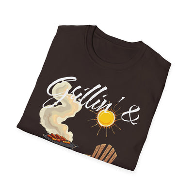 Grillin' & Chillin' Unisex Softstyle BBQ Tee - Perfect Gift for Grill Lovers! T-Shirt- Leah Tecx Design