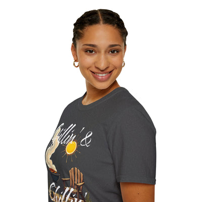 Grillin' & Chillin' Unisex Softstyle BBQ Tee - Perfect Gift for Grill Lovers! T-Shirt- Leah Tecx Design