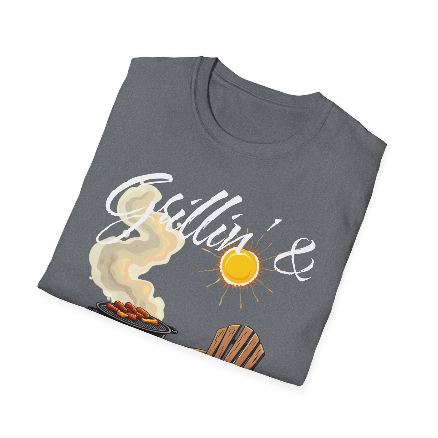 Grillin' & Chillin' Unisex Softstyle BBQ Tee - Perfect Gift for Grill Lovers! T-Shirt- Leah Tecx Design