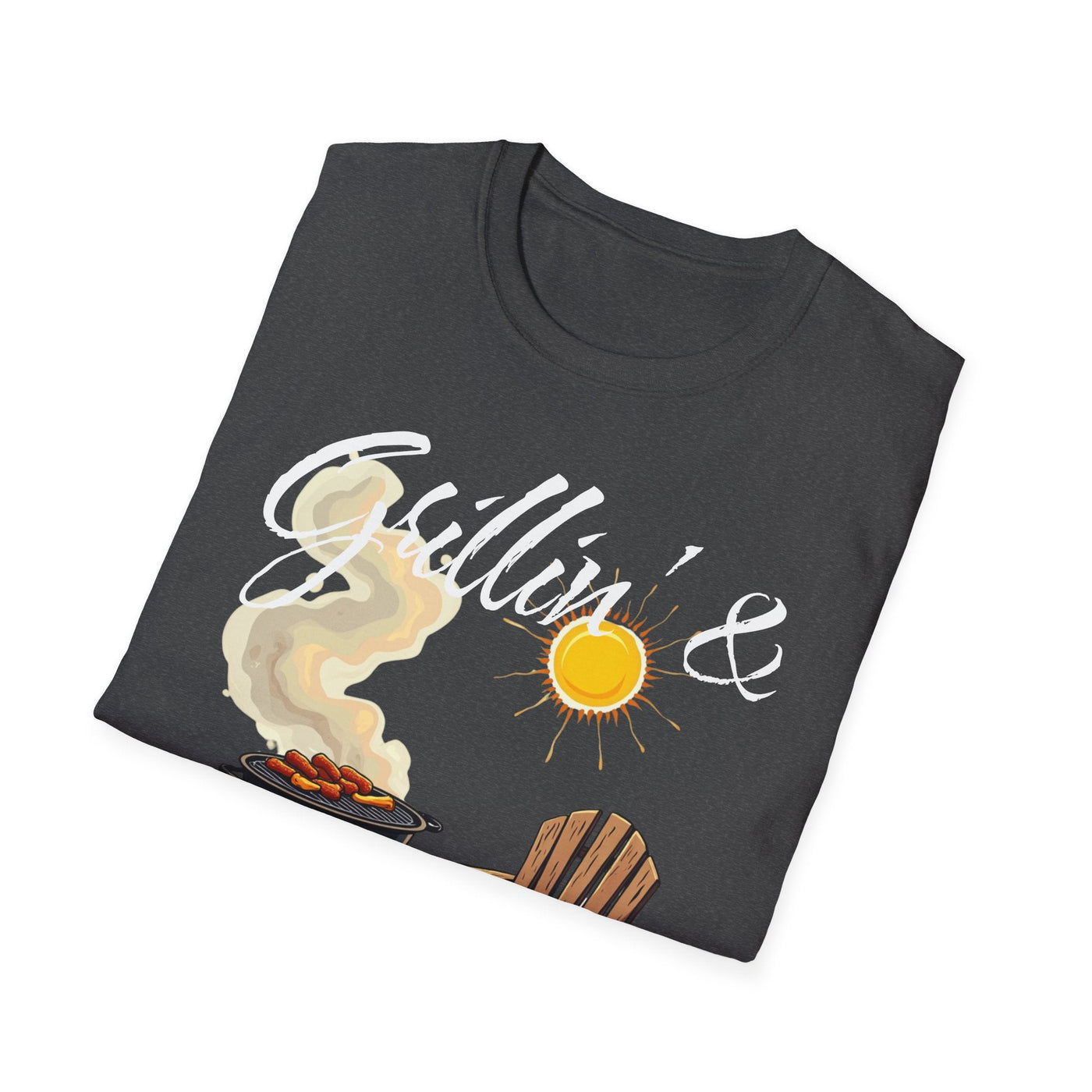 Grillin' & Chillin' Unisex Softstyle BBQ Tee - Perfect Gift for Grill Lovers! T-Shirt- Leah Tecx Design