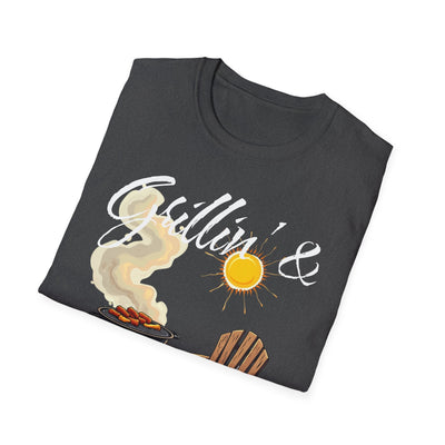 Grillin' & Chillin' Unisex Softstyle BBQ Tee - Perfect Gift for Grill Lovers! T-Shirt- Leah Tecx Design
