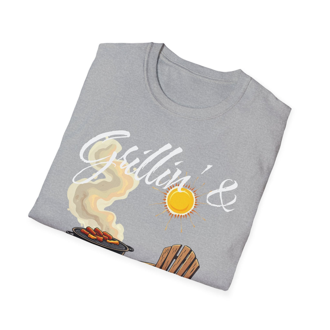 Grillin' & Chillin' Unisex Softstyle BBQ Tee - Perfect Gift for Grill Lovers! T-Shirt- Leah Tecx Design