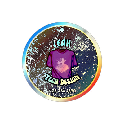 Rainbow Effect Custom Holographic Vinyl Stickers Paper products- Leah Tecx Design