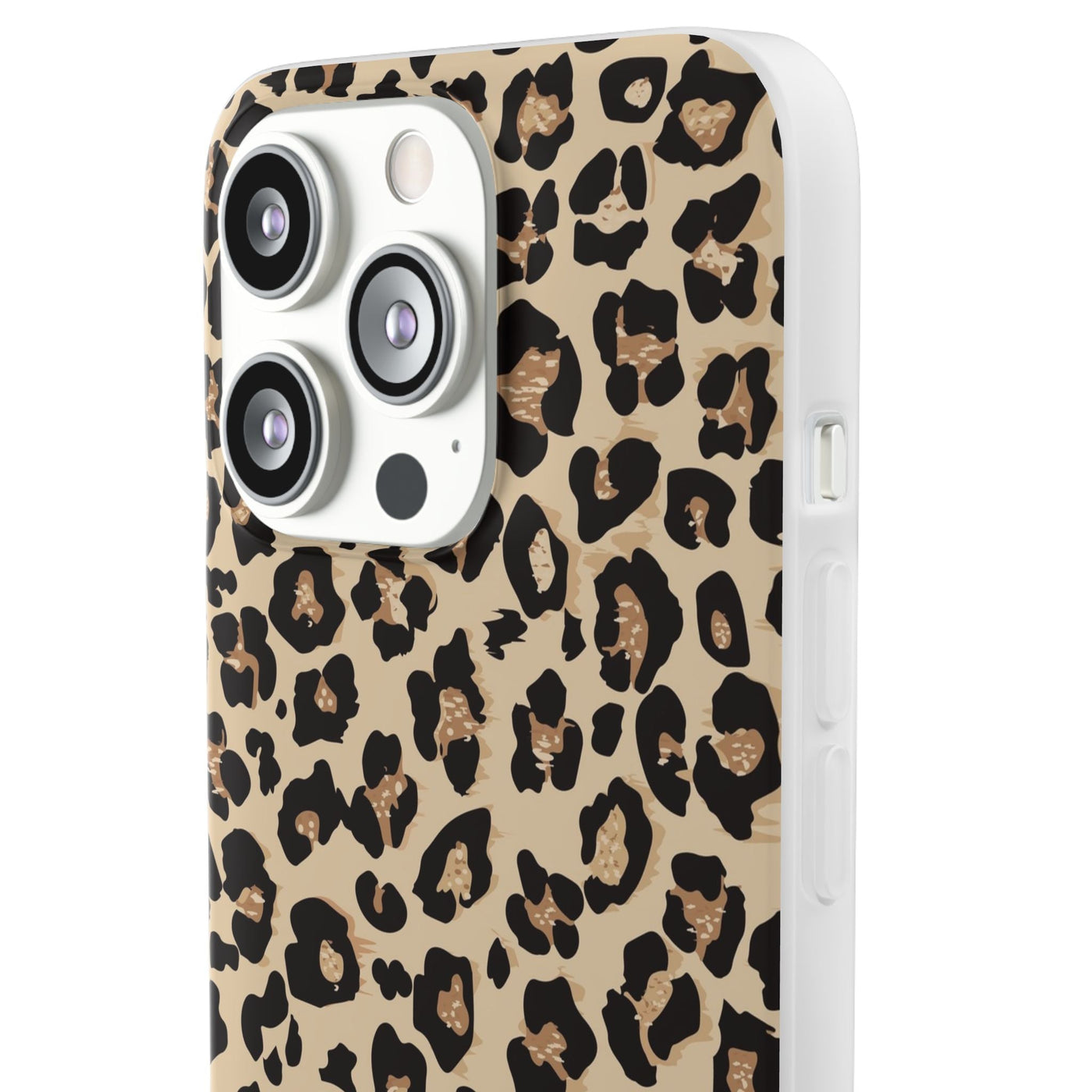 Leopard Print Flexi Case, Phone Cover, Stylish Mobile Protector, Trendy Gift for Her Phone Case - Leah Tecx Design