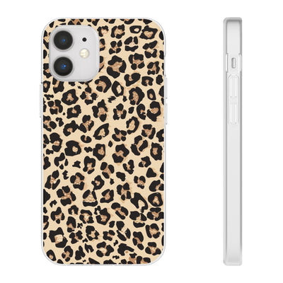 Leopard Print Flexi Case, Phone Cover, Stylish Mobile Protector, Trendy Gift for Her Phone Case - Leah Tecx Design