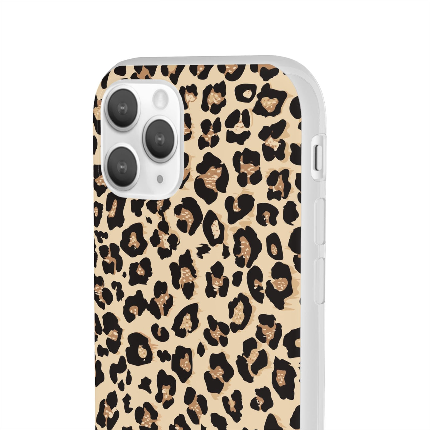 Leopard Print Flexi Case, Phone Cover, Stylish Mobile Protector, Trendy Gift for Her Phone Case - Leah Tecx Design