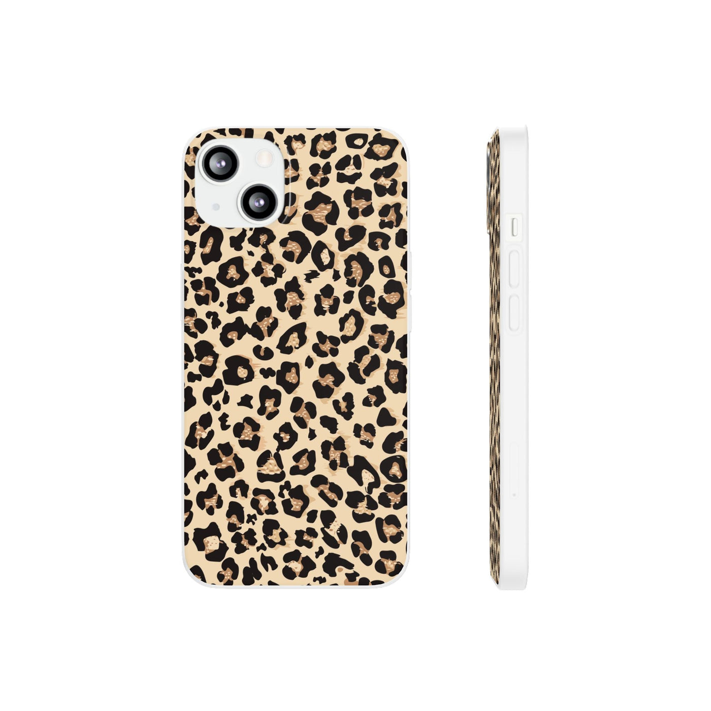 Leopard Print Flexi Case, Phone Cover, Stylish Mobile Protector, Trendy Gift for Her Phone Case - Leah Tecx Design