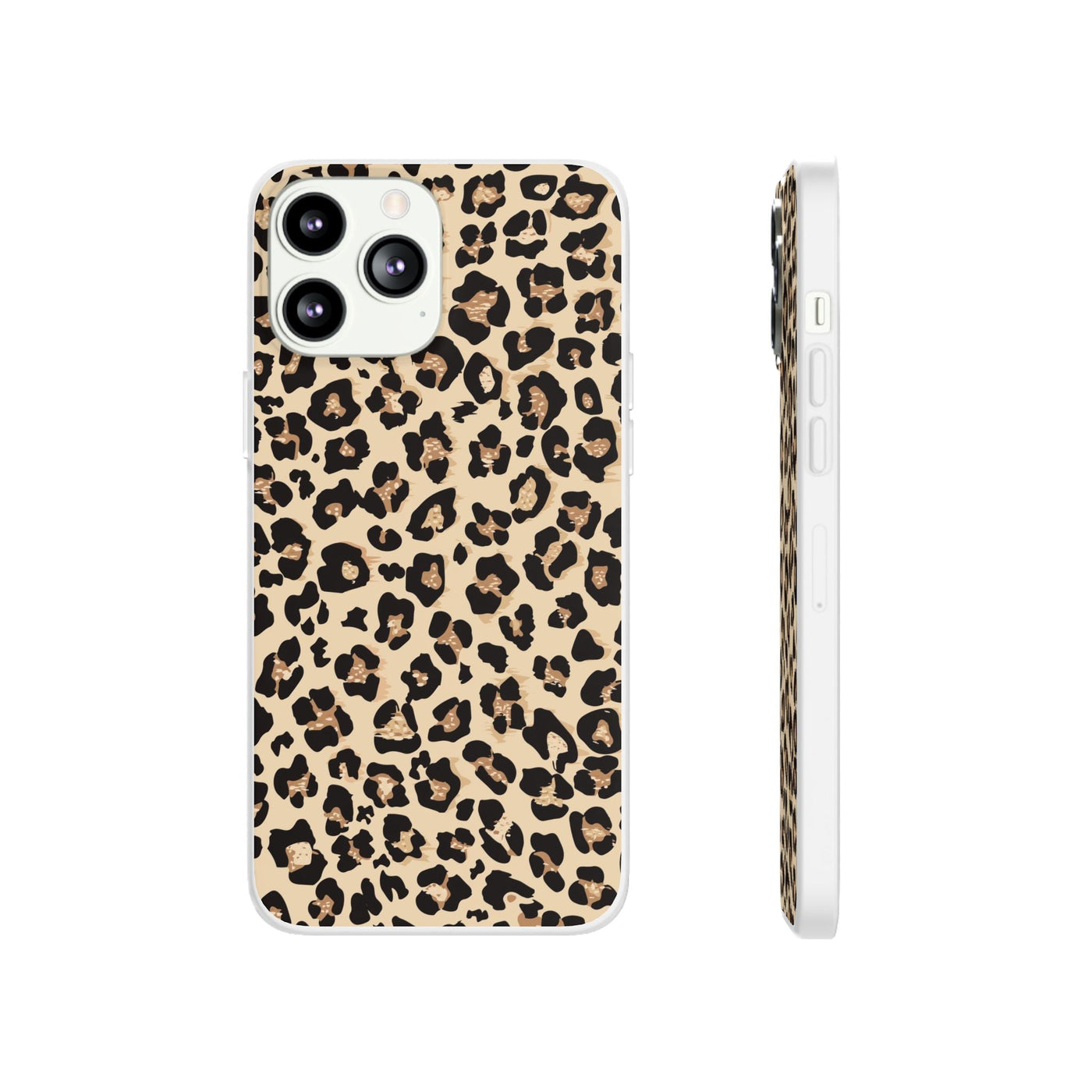 Leopard Print Flexi Case, Phone Cover, Stylish Mobile Protector, Trendy Gift for Her Phone Case - Leah Tecx Design