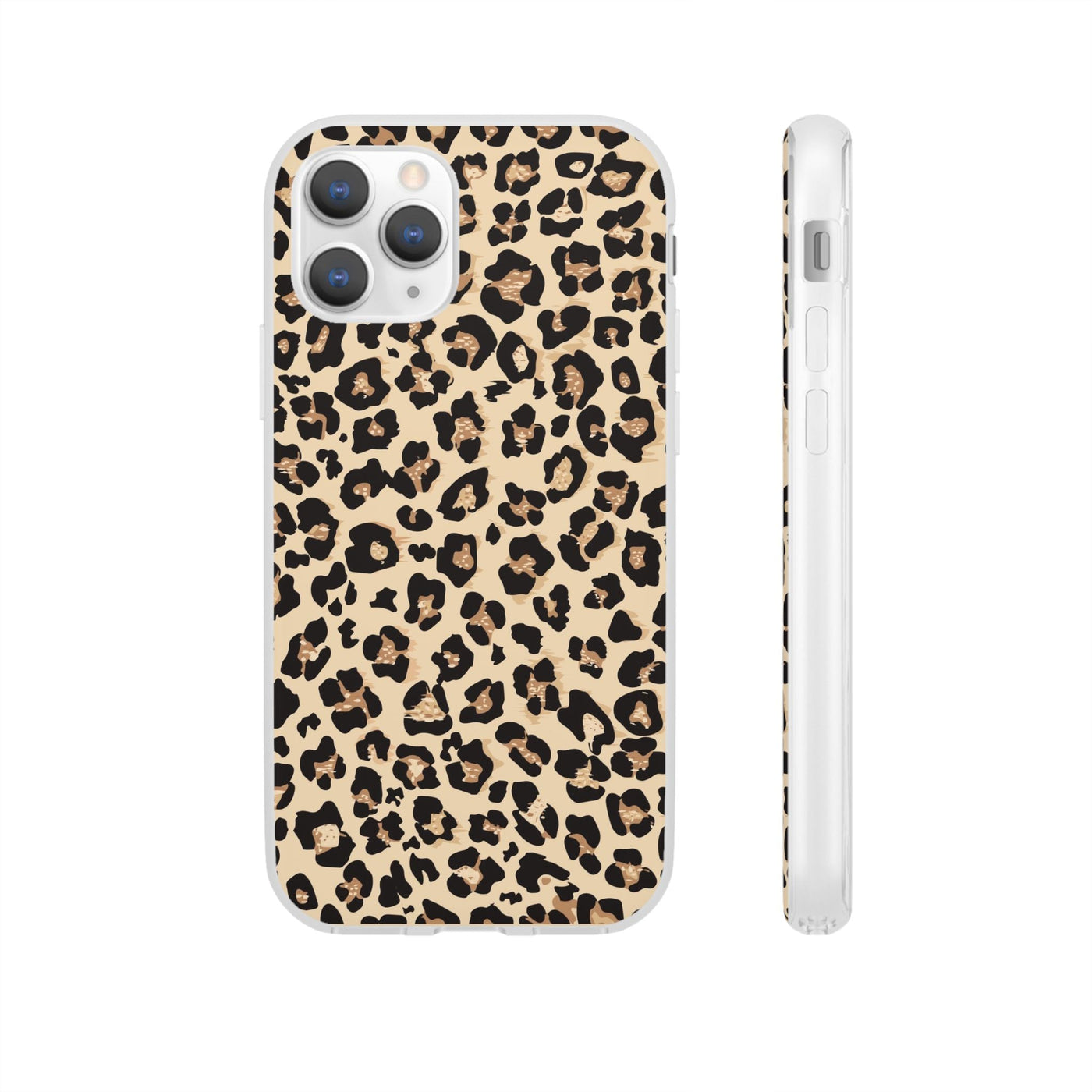 Leopard Print Flexi Case, Phone Cover, Stylish Mobile Protector, Trendy Gift for Her Phone Case - Leah Tecx Design