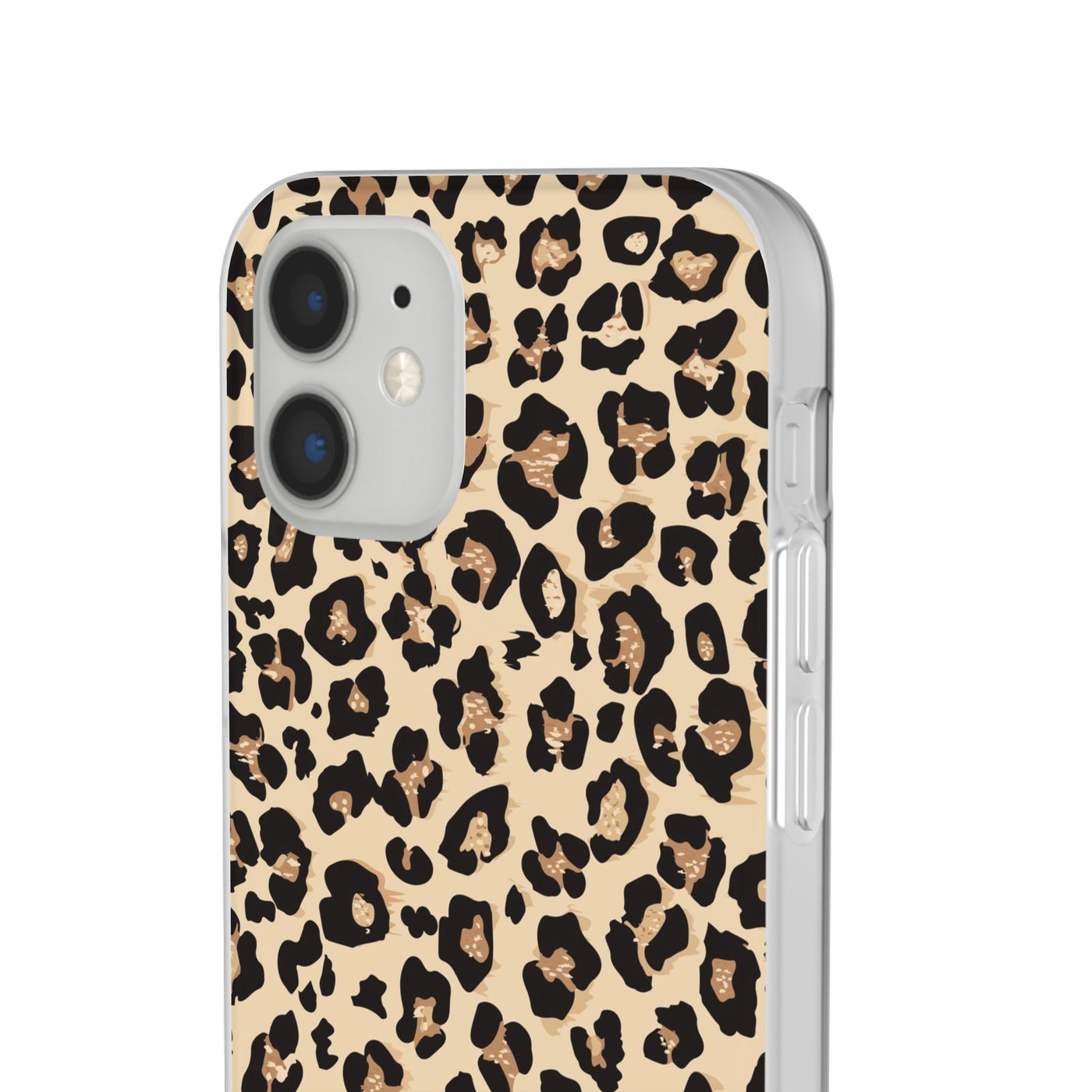 Leopard Print Flexi Case, Phone Cover, Stylish Mobile Protector, Trendy Gift for Her Phone Case - Leah Tecx Design