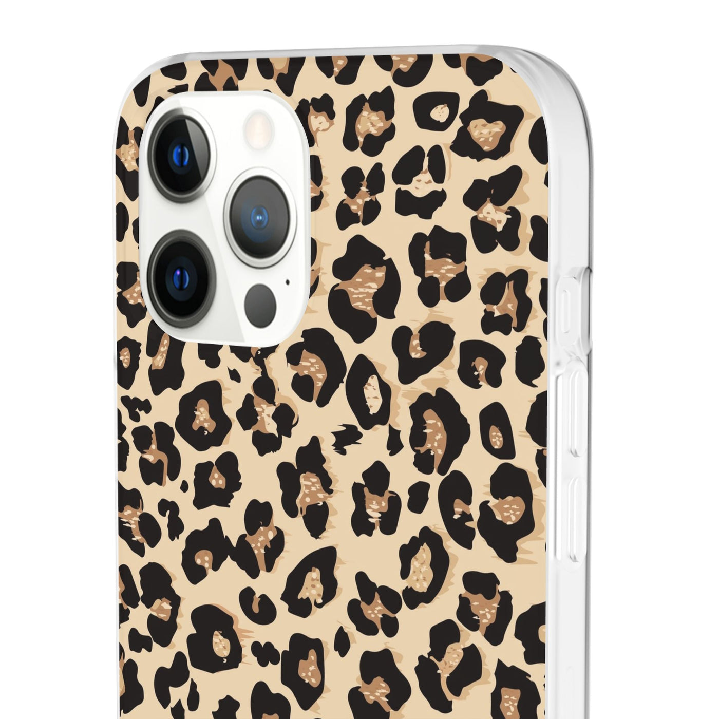 Leopard Print Flexi Case, Phone Cover, Stylish Mobile Protector, Trendy Gift for Her Phone Case - Leah Tecx Design
