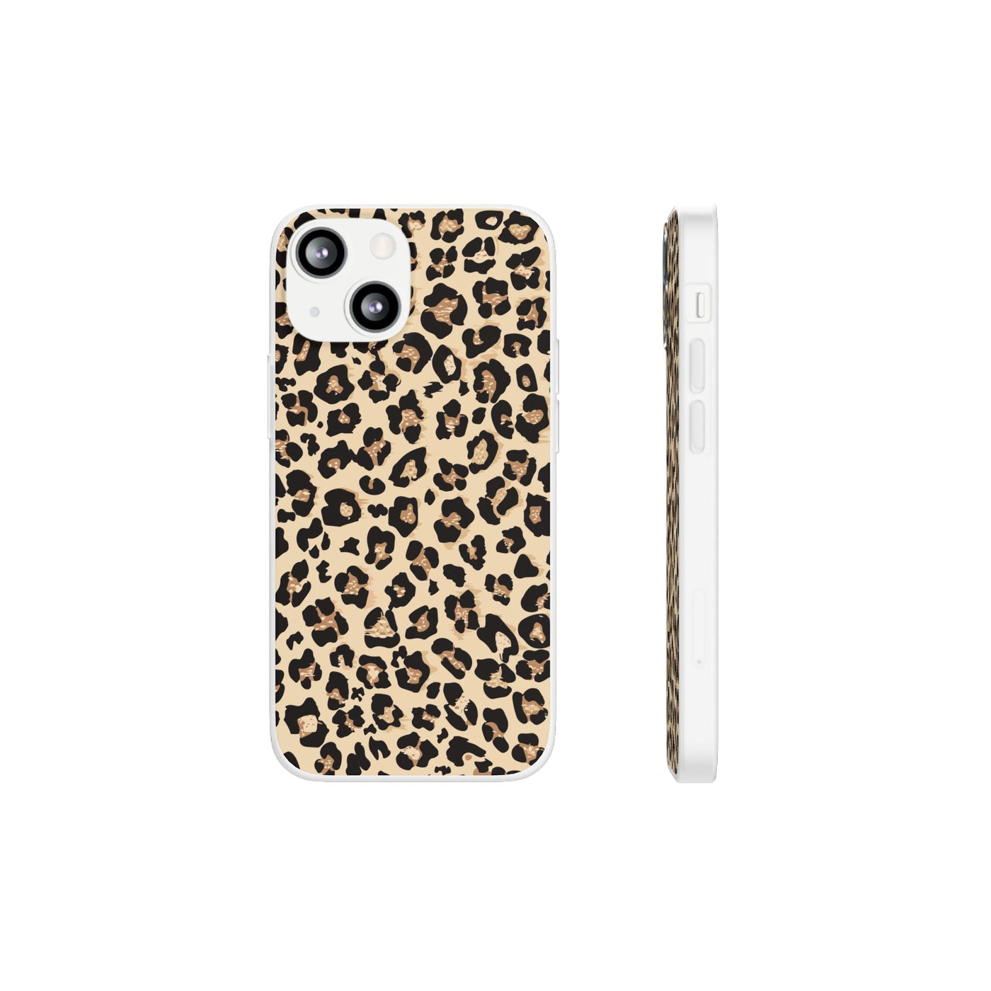 Leopard Print Flexi Case, Phone Cover, Stylish Mobile Protector, Trendy Gift for Her Phone Case - Leah Tecx Design