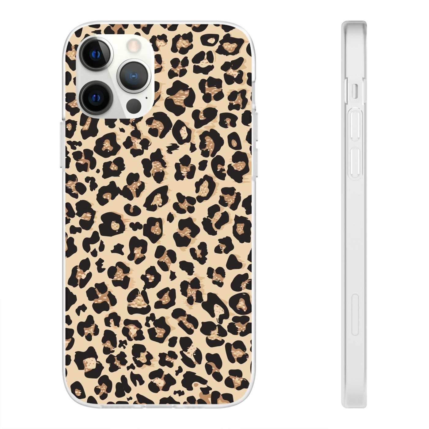Leopard Print Flexi Case, Phone Cover, Stylish Mobile Protector, Trendy Gift for Her Phone Case - Leah Tecx Design