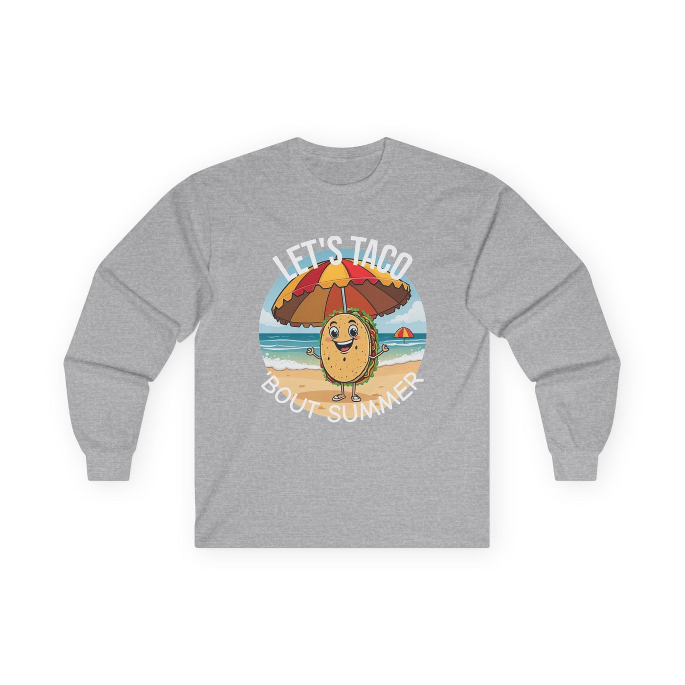 Summer Taco Long Sleeve Tee | Beachy Unisex Shirt Long-sleeve- Leah Tecx Design