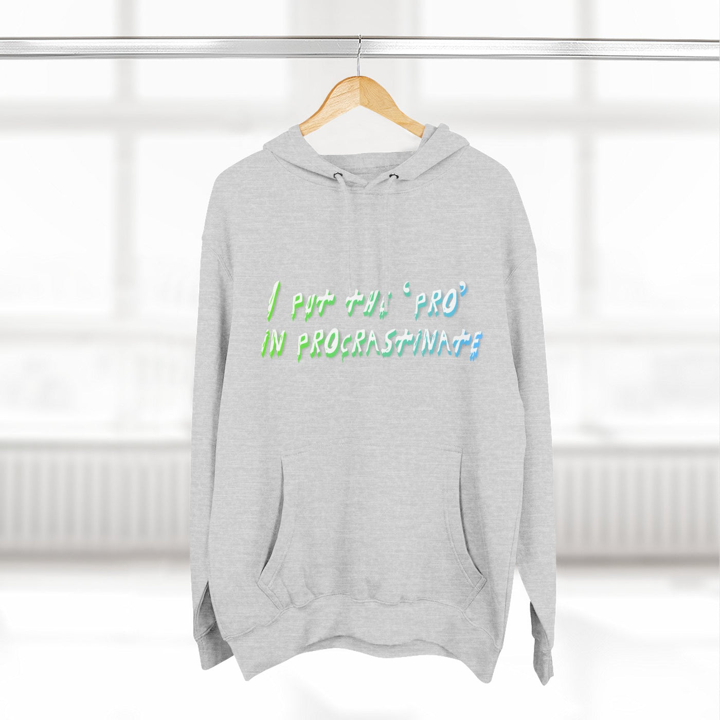 Procrastination Pro Fleece Hoodie: Cozy Student Gift, Funny Lounge Wear, Casual Comfort Hoodie- Leah Tecx Design