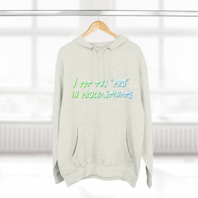 Procrastination Pro Fleece Hoodie: Cozy Student Gift, Funny Lounge Wear, Casual Comfort Hoodie- Leah Tecx Design