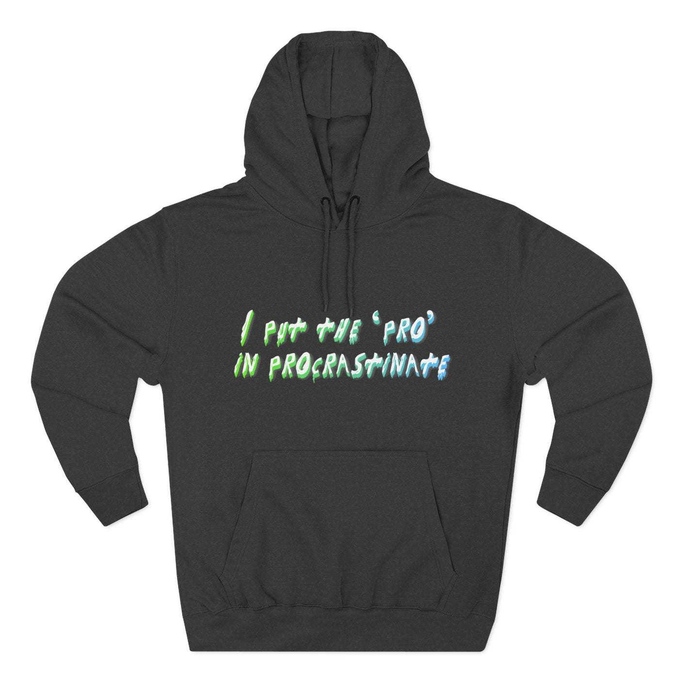 Procrastination Pro Fleece Hoodie: Cozy Student Gift, Funny Lounge Wear, Casual Comfort Hoodie- Leah Tecx Design