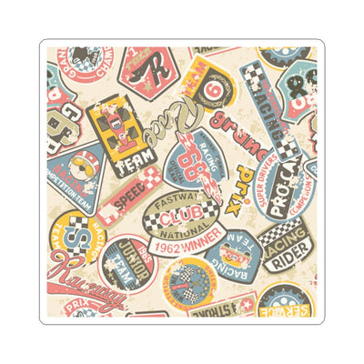 Vintage Racing Kiss-Cut Stickers Set - Perfect Gift for Car Enthusiasts! Paper products- Leah Tecx Design