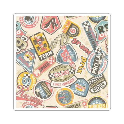 Vintage Racing Kiss-Cut Stickers Set - Perfect Gift for Car Enthusiasts! Paper products- Leah Tecx Design