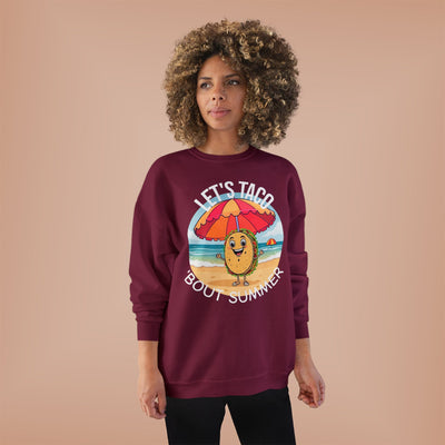 Sunny Taco Crewneck - Summer Vibes, Taco Lovers, Beach & Casual Style, Great Gift Sweatshirt- Leah Tecx Design