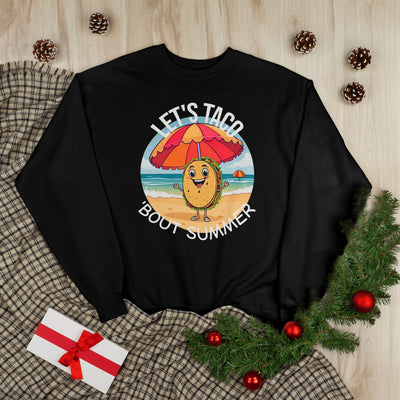 Sunny Taco Crewneck - Summer Vibes, Taco Lovers, Beach & Casual Style, Great Gift Sweatshirt- Leah Tecx Design