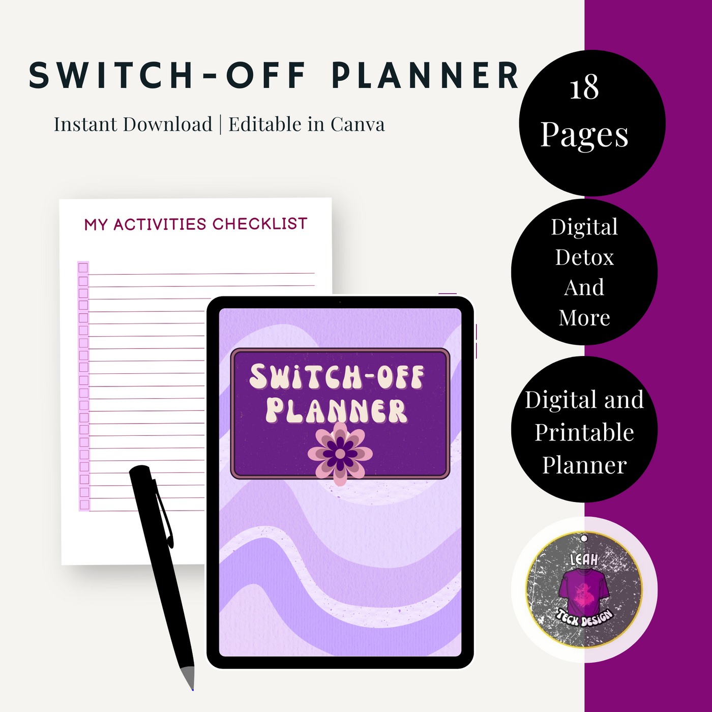 switch off planner - Leah Tecx Design
