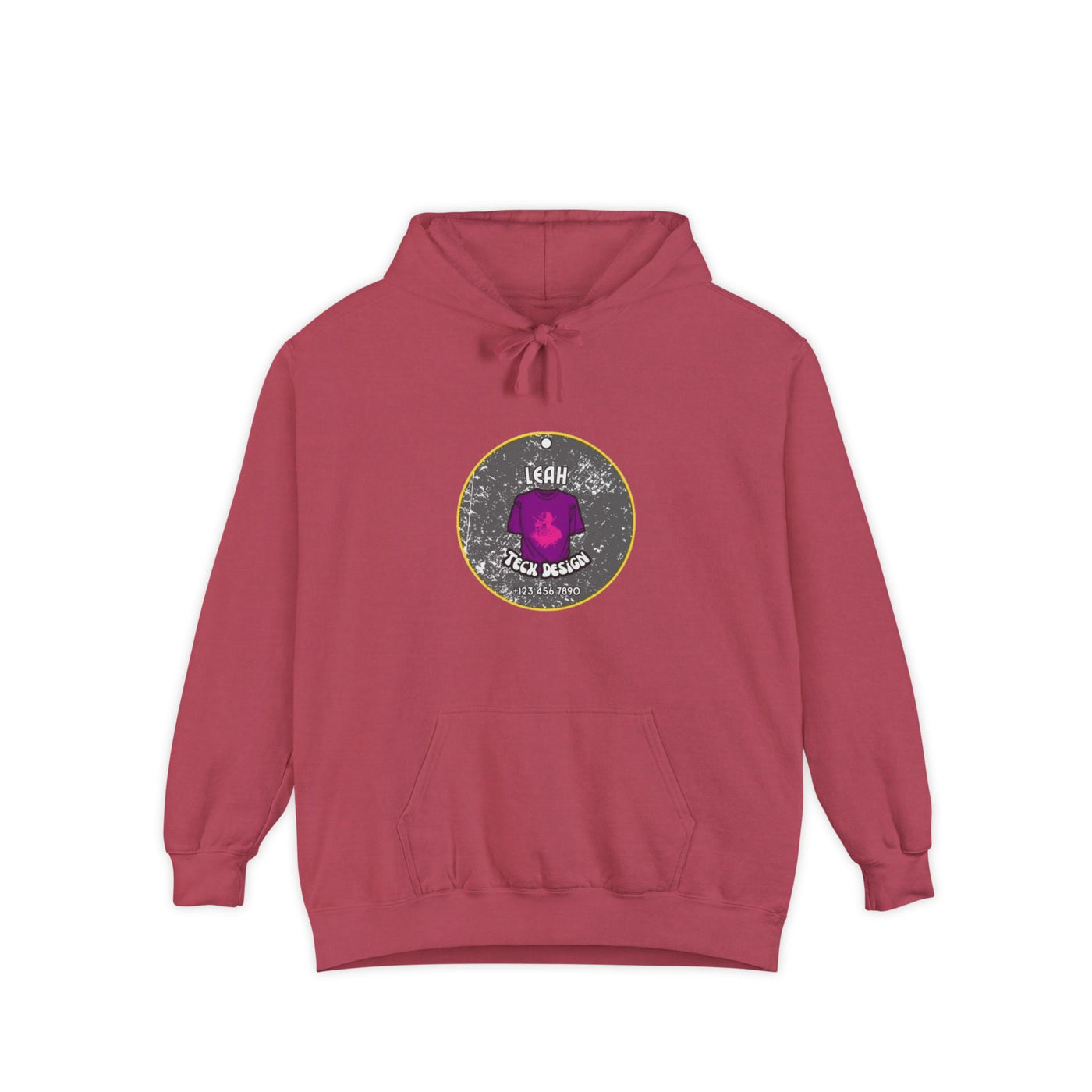 Colorful Unisex Hoodie - Vibrant Garment-Dyed Sweatshirt Hoodie- Leah Tecx Design