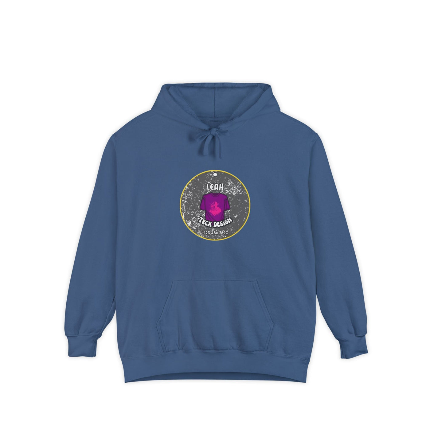 Colorful Unisex Hoodie - Vibrant Garment-Dyed Sweatshirt Hoodie- Leah Tecx Design