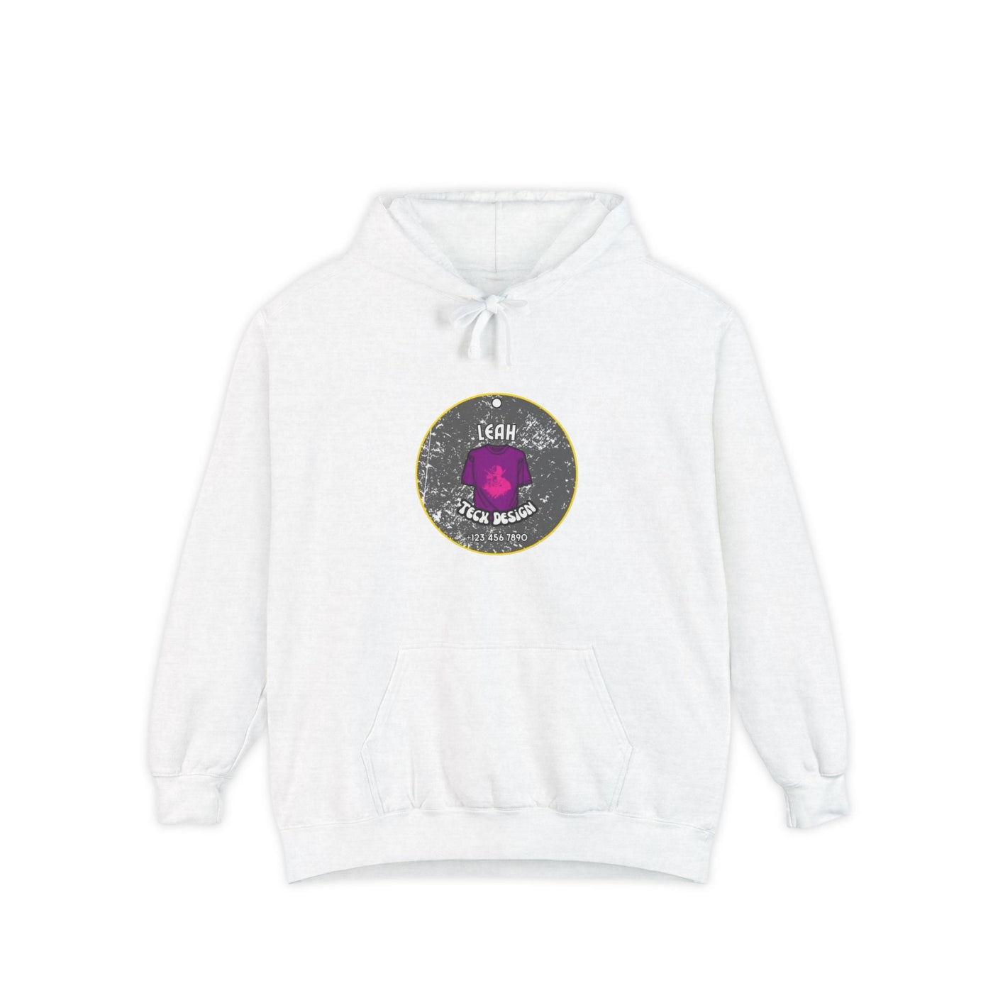 Colorful Unisex Hoodie - Vibrant Garment-Dyed Sweatshirt Hoodie- Leah Tecx Design