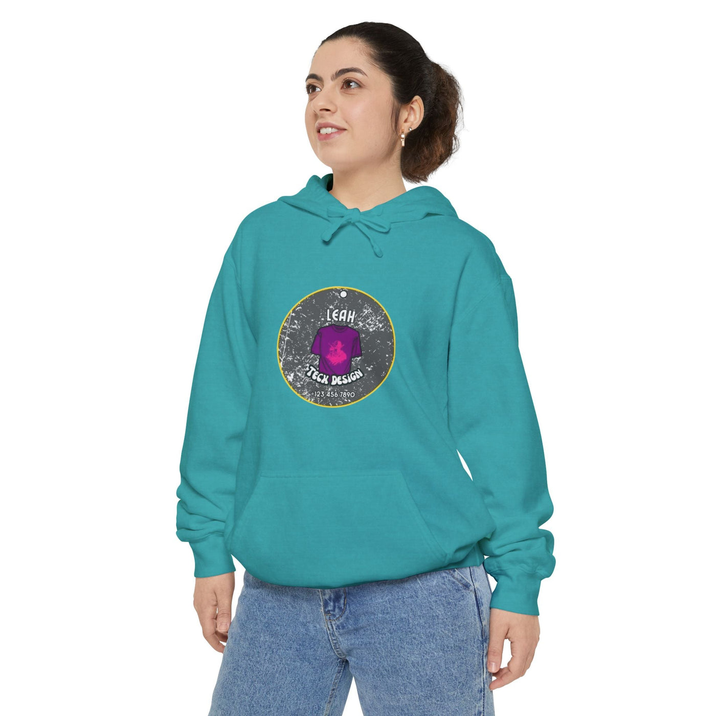 Colorful Unisex Hoodie - Vibrant Garment-Dyed Sweatshirt Hoodie- Leah Tecx Design