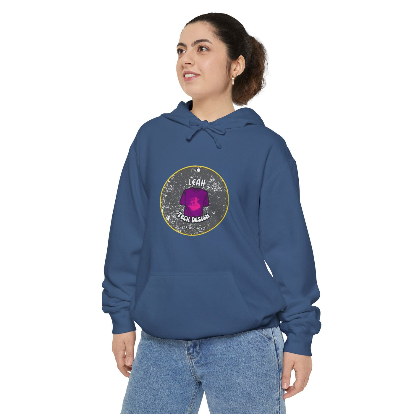 Colorful Unisex Hoodie - Vibrant Garment-Dyed Sweatshirt Hoodie- Leah Tecx Design