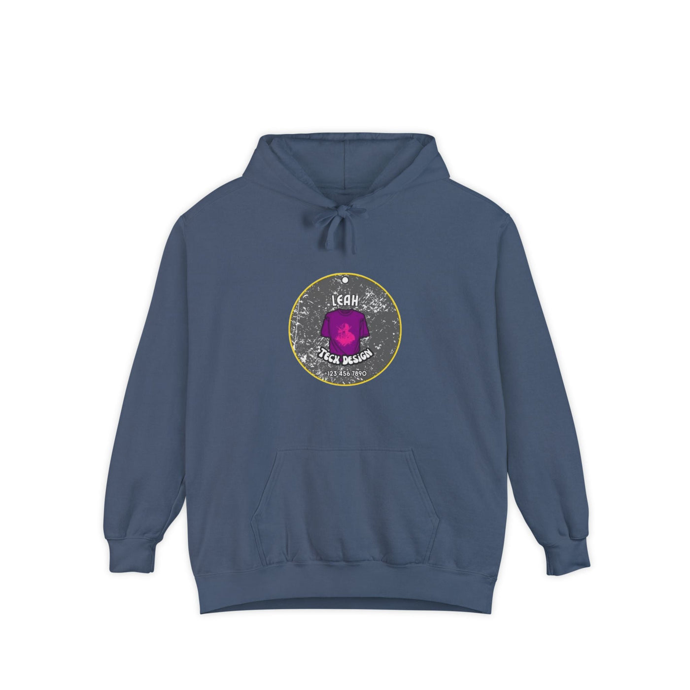 Colorful Unisex Hoodie - Vibrant Garment-Dyed Sweatshirt Hoodie- Leah Tecx Design