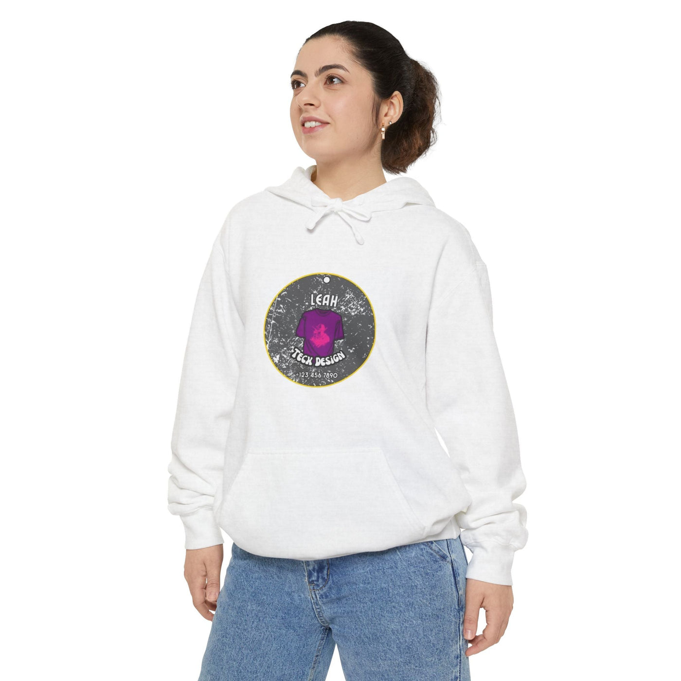 Colorful Unisex Hoodie - Vibrant Garment-Dyed Sweatshirt Hoodie- Leah Tecx Design